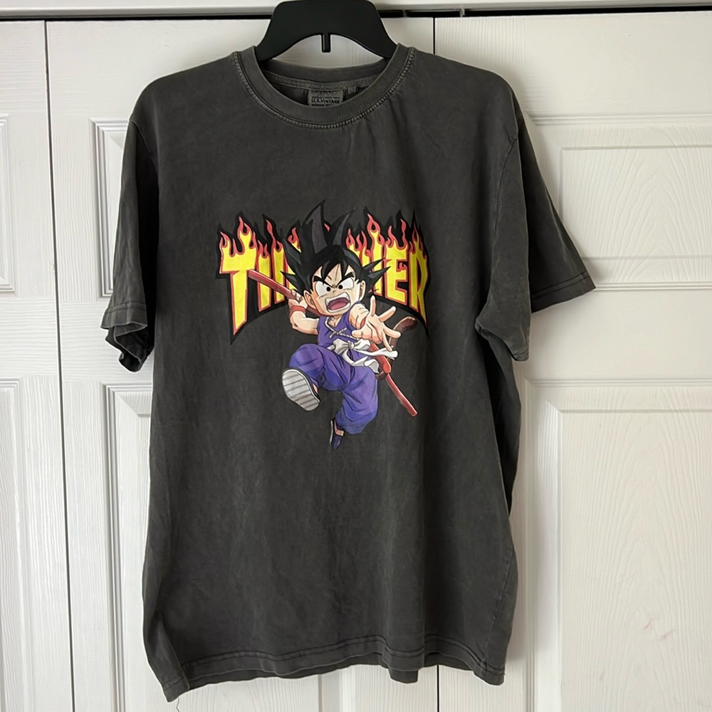 Thrasher Anime T shirt gray size large men’s collectible graphic tee